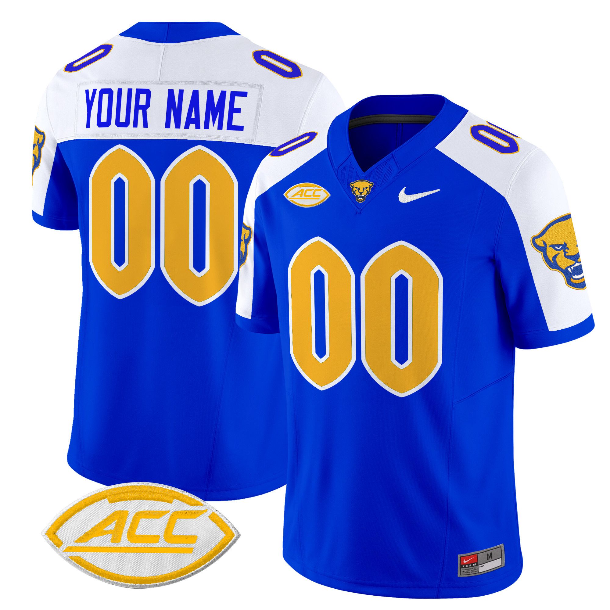 Men Pittsburgh Panthers Blue Nike 2024 Vapor Limited Custom NCAA Jersey